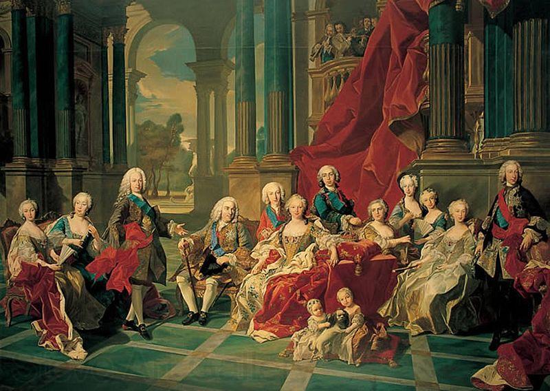 Louis Michel van Loo Philip V of Spain and his family Spain oil painting art